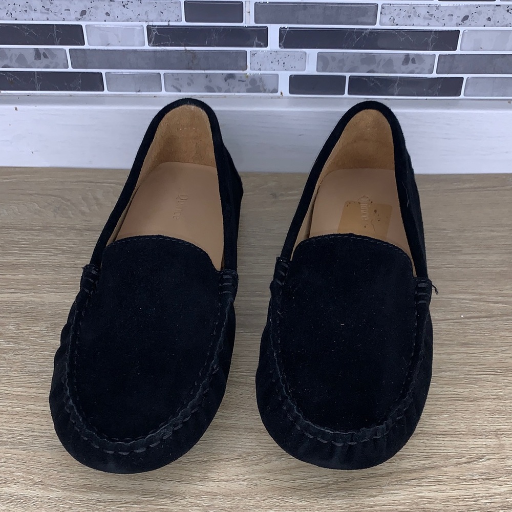 QUINCE NWOT BLACK SUEDE LEATHER LOAFERS SIZE 9 US - Picture 5 of 7